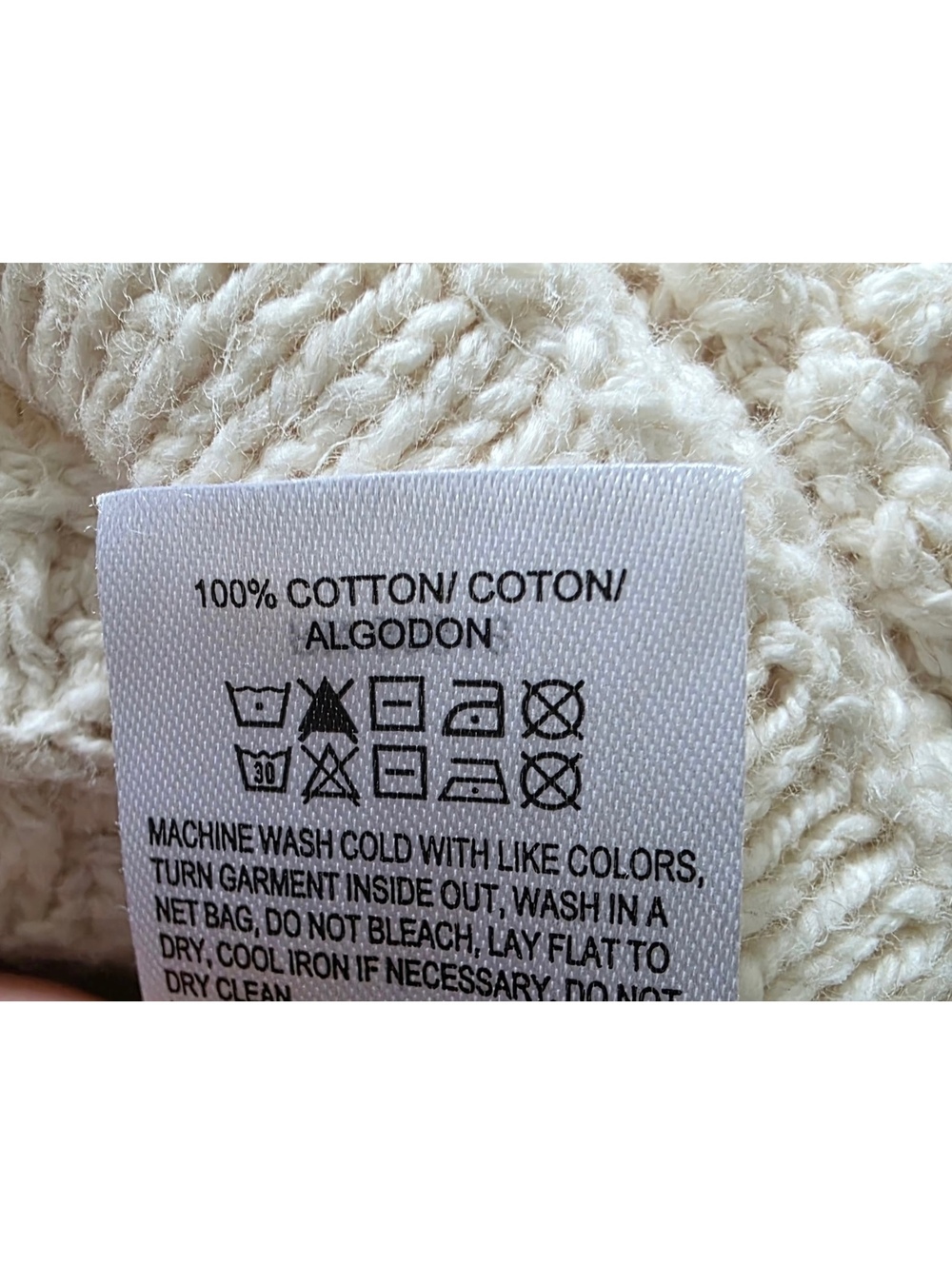 Lucky Brand Women’s cream knit open-front cardigan sweater Large - Picture 6 of 6